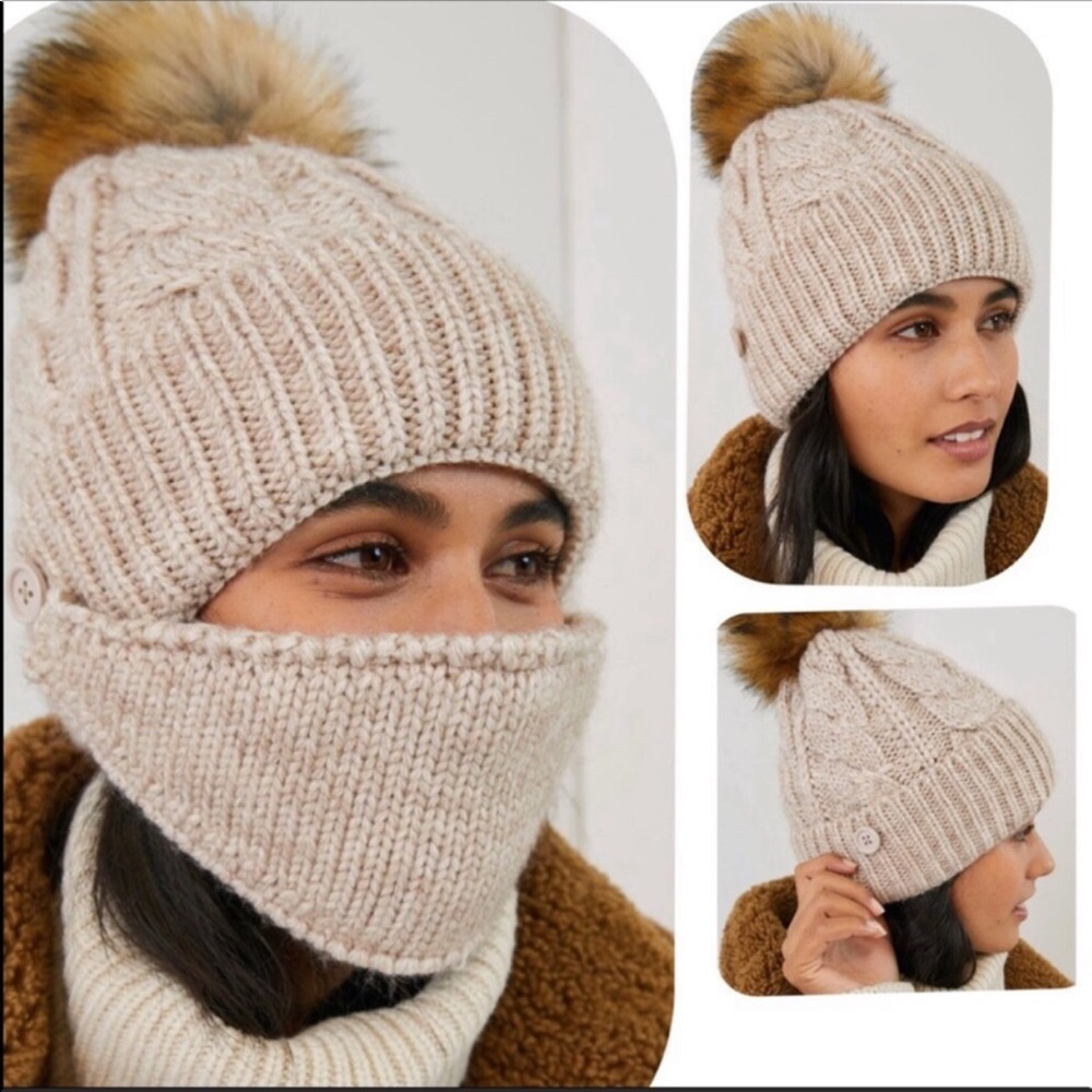 Norah Beanie + Reusable Face Mask Set